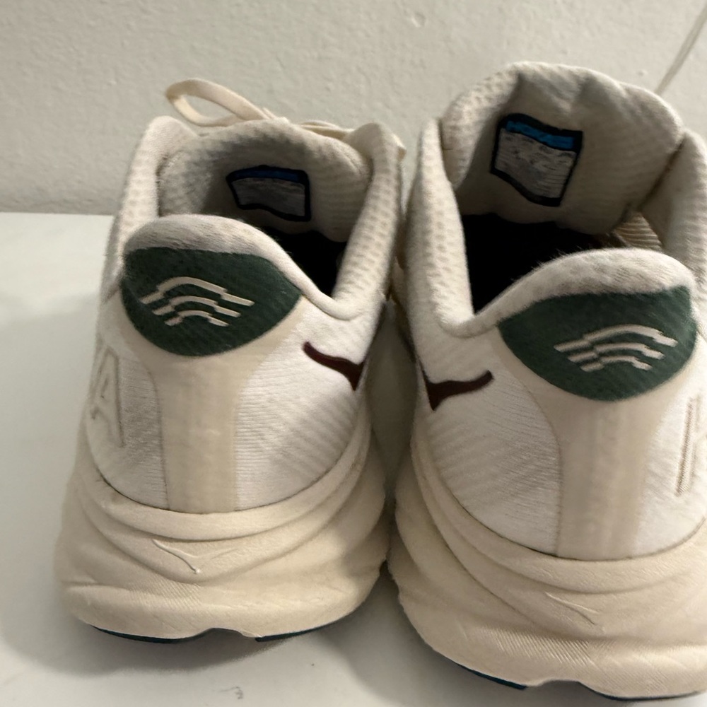 Hoka Clifton 9  Cream Athletic Sneakers - Picture 6 of 11